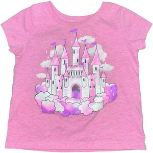 Girls The Children's Place Pink Castle T-Shirt Size 18M